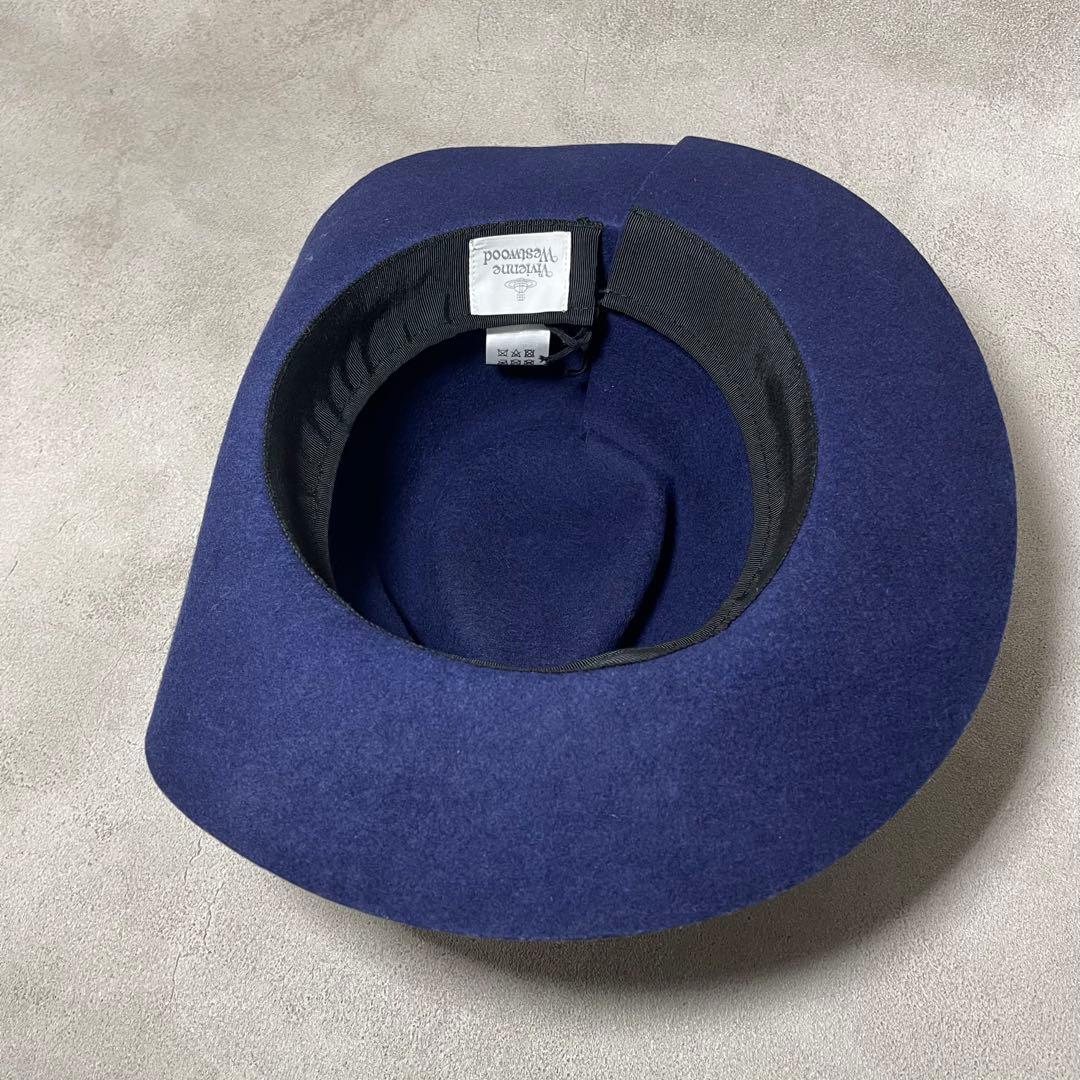Vivienne Westwood オーブ ウールフェルトハット ネイビー 帽子