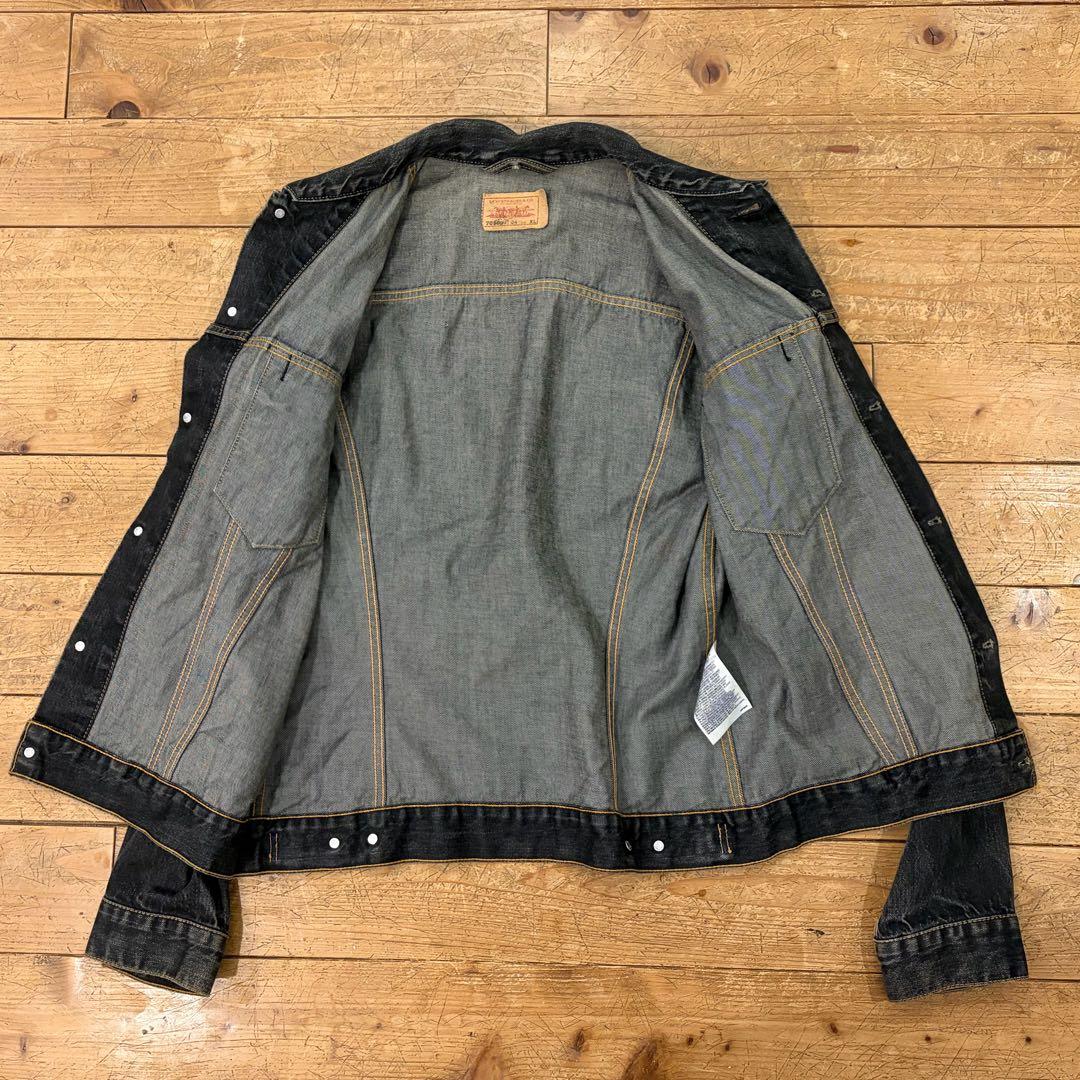 ユーロ Levi's 先染めブラックデニムジャケット 70500 0484 XL