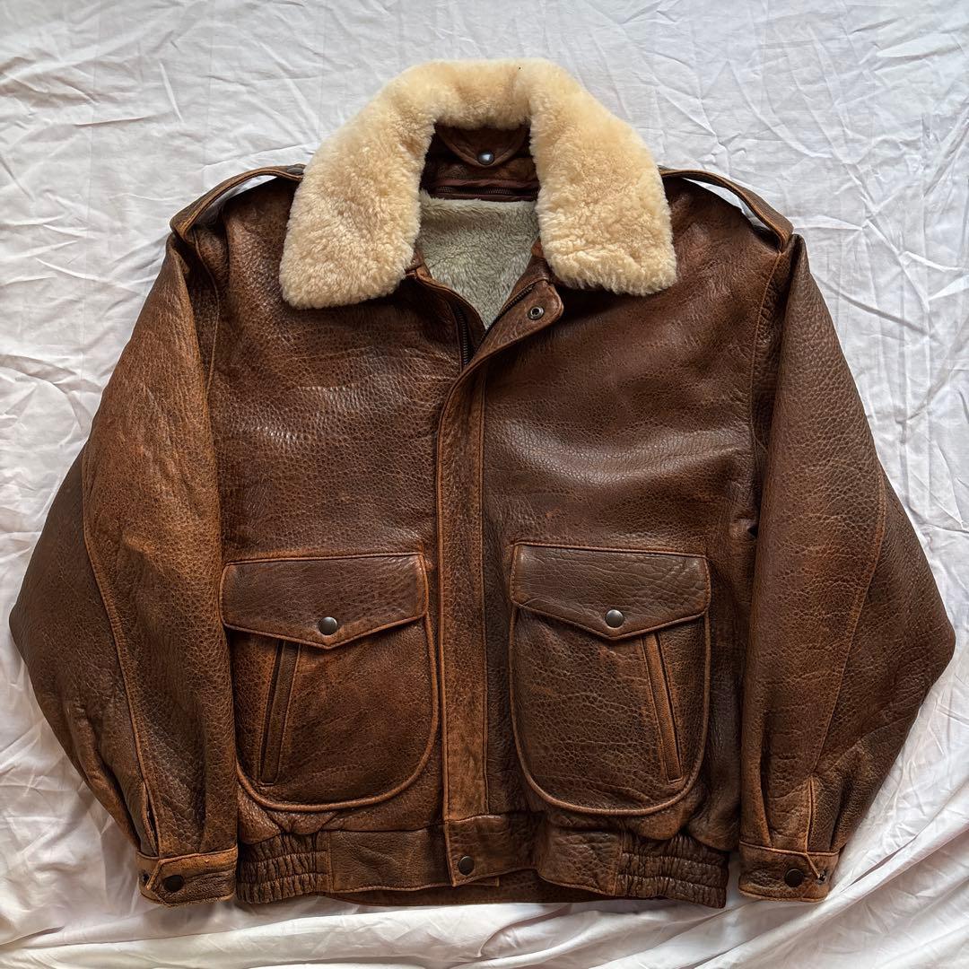 【90s】vintage G-1 レザー フライトジャケット 3way 本革
