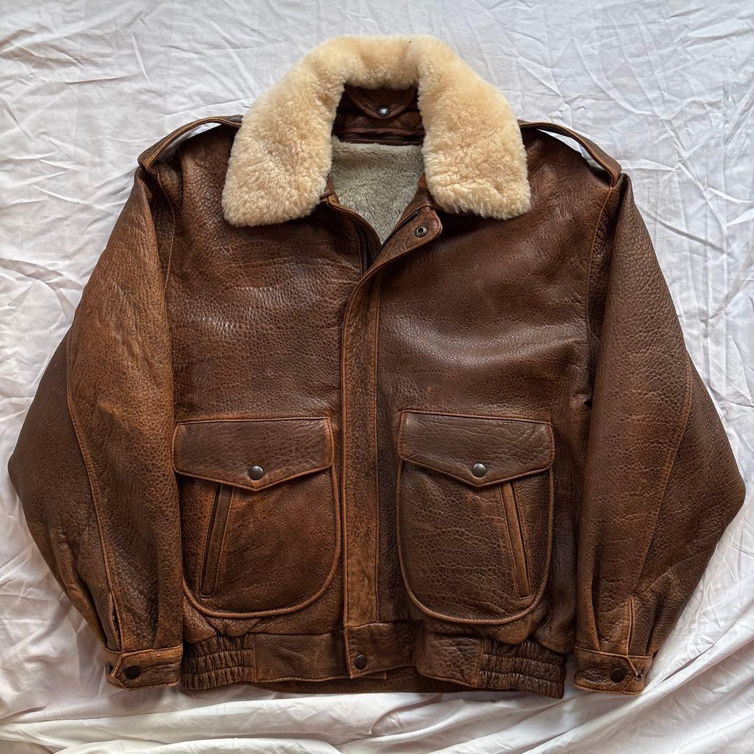 【90s】vintage G-1 レザー フライトジャケット 3way 本革