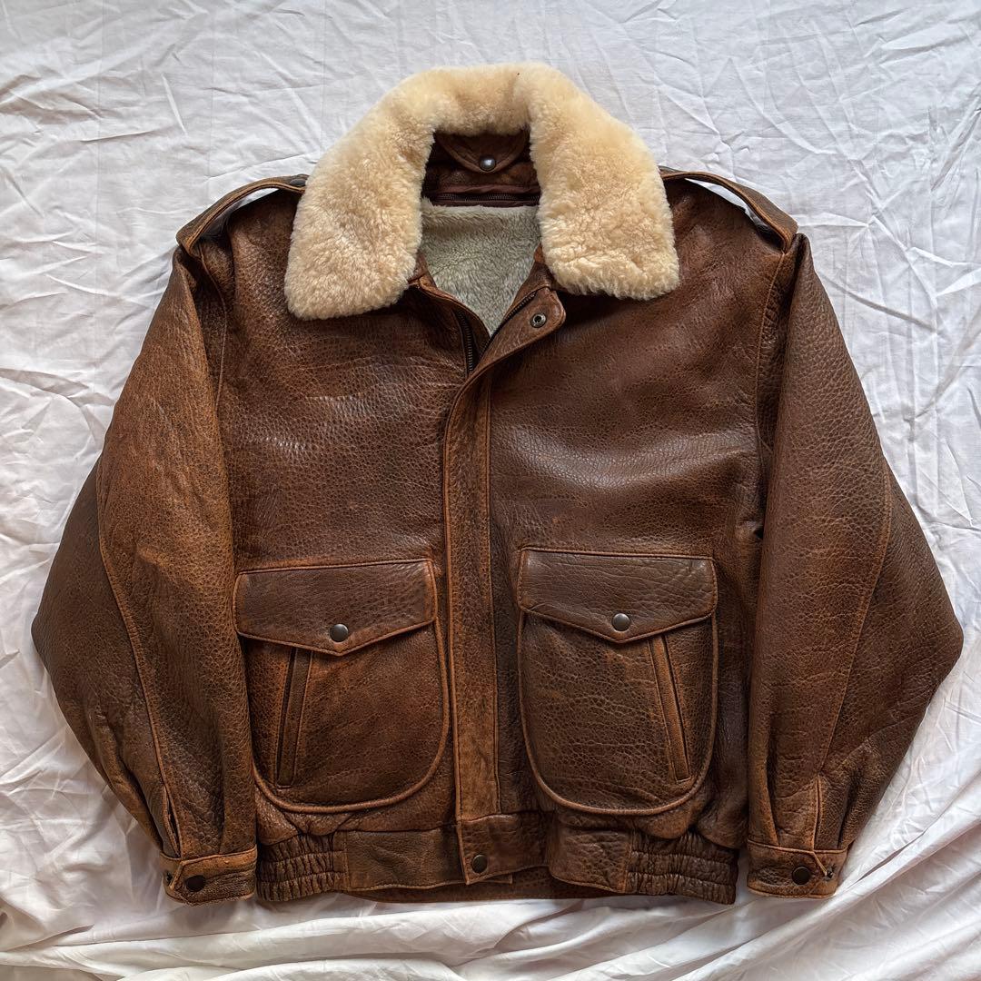 【90s】vintage G-1 レザー フライトジャケット 3way 本革