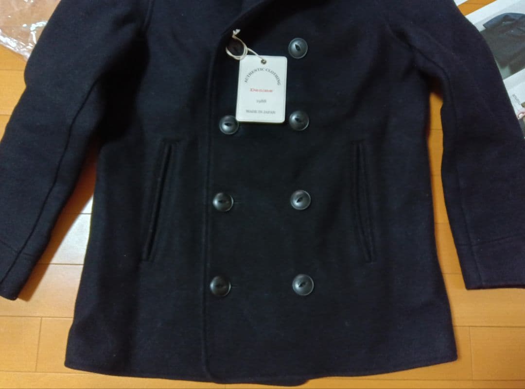 ハ*ん様 美品49,500円DENIMEドゥニームメルトンPコート黒ブラックL