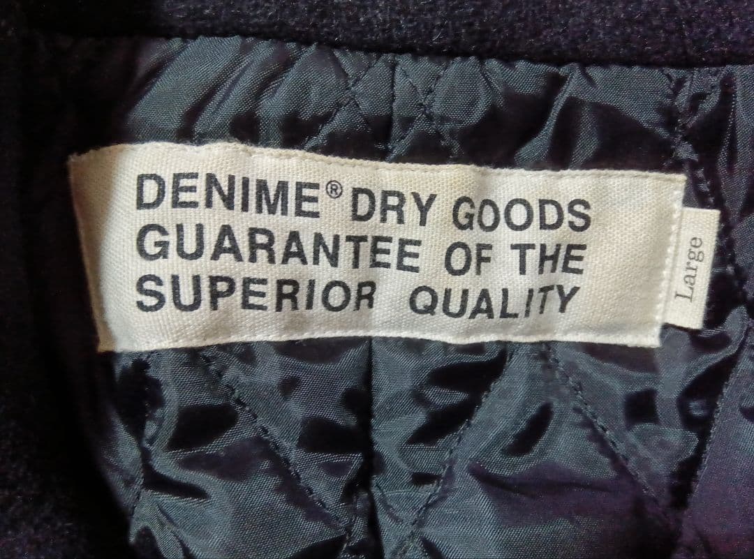 ハ*ん様 美品49,500円DENIMEドゥニームメルトンPコート黒ブラックL