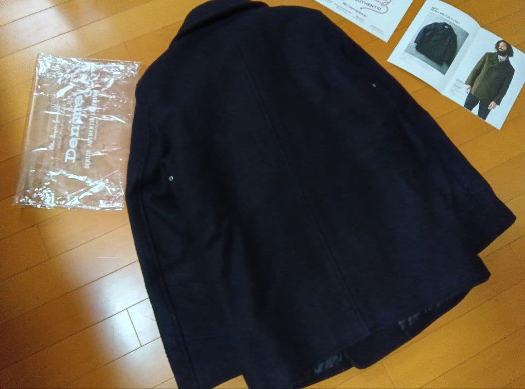 ハ*ん様 美品49,500円DENIMEドゥニームメルトンPコート黒ブラックL