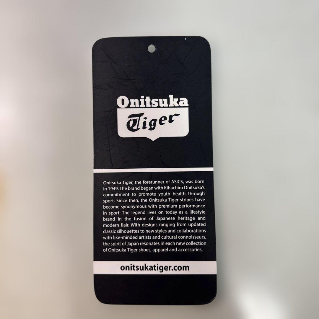 [値下げ 未使用品] オニツカタイガー 黒フリースジップパーカー 丈長め