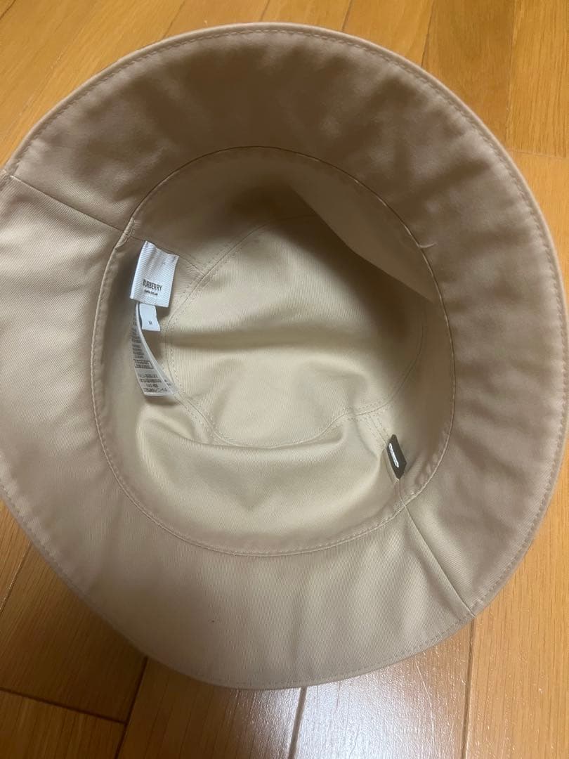 BURBERRY バケットハット ベージュ ストライプ