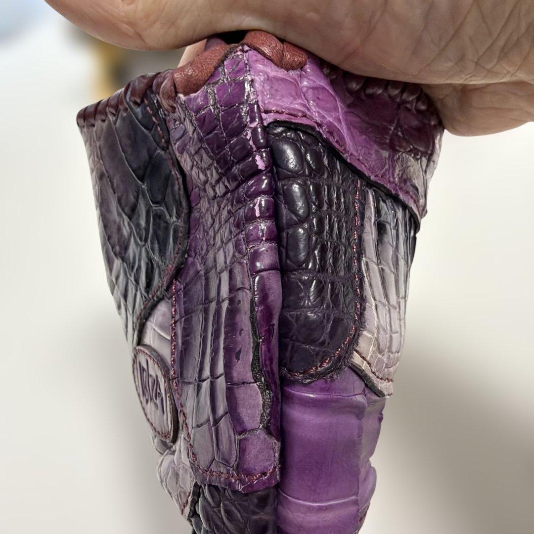 IBIZA　パープル系パッチワーク　ワニ革　ミニショルダー　美品！