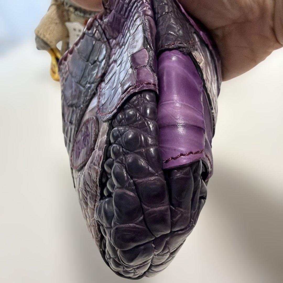 IBIZA　パープル系パッチワーク　ワニ革　ミニショルダー　美品！