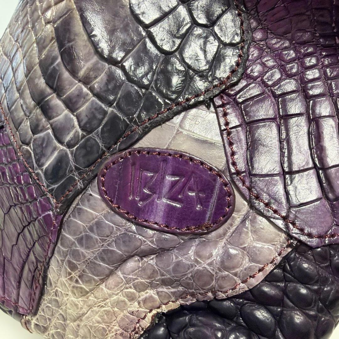 IBIZA　パープル系パッチワーク　ワニ革　ミニショルダー　美品！