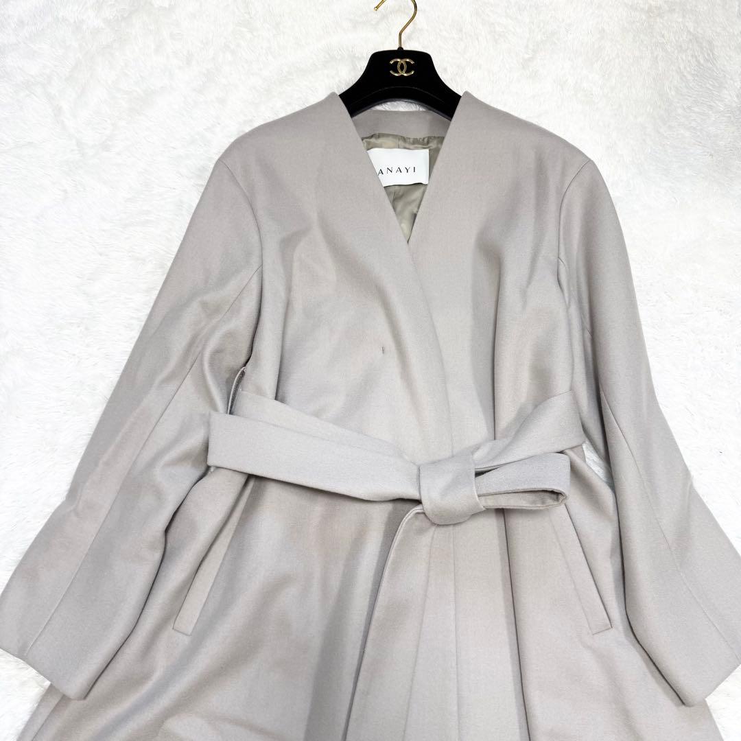 【美品✨】アナイ　スーパー120サキソニーノーカラーコート　38