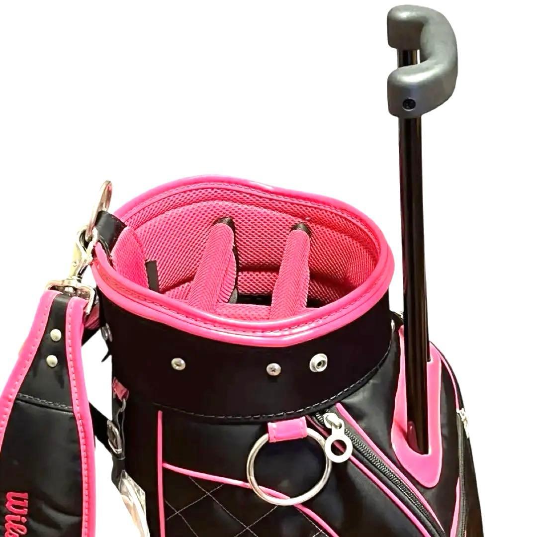 未使用 ウィルソン Wilson ベア キャスター付き キャディバッグ ブラック