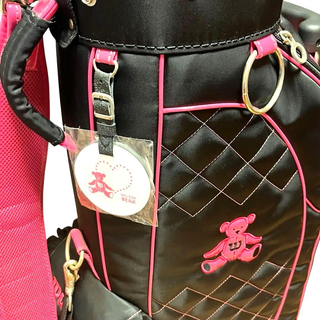未使用 ウィルソン Wilson ベア キャスター付き キャディバッグ ブラック