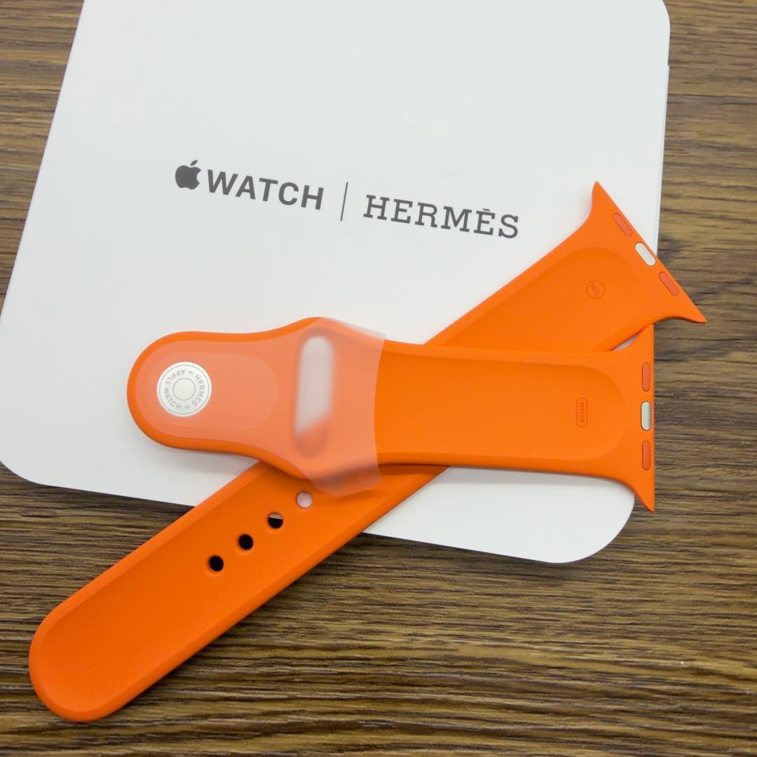 3038 未使用　Apple Watch エルメス　オレンジ　ラバーバンド