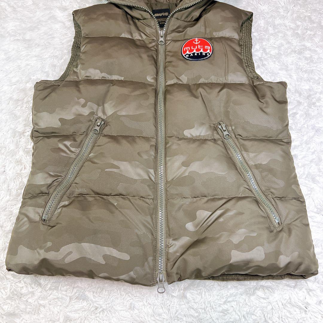 新品・未使用✨ムータマリン ダウンベスト カモフラ カーキ M