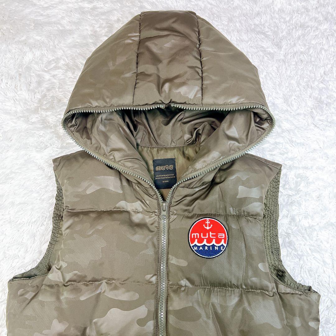 新品・未使用✨ムータマリン ダウンベスト カモフラ カーキ M