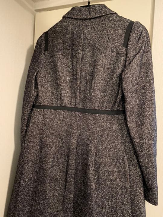 値下げ☆ 美品　ポール カ　PAULE KA　シルクツイード　黒コート コート