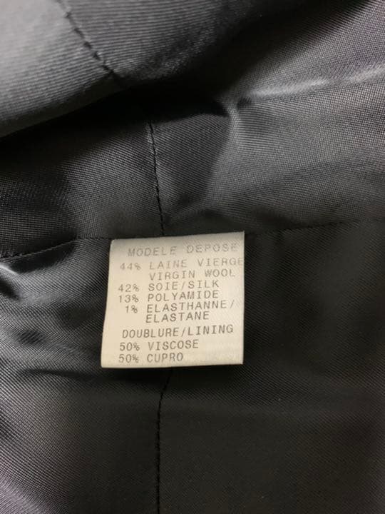 値下げ☆ 美品　ポール カ　PAULE KA　シルクツイード　黒コート コート