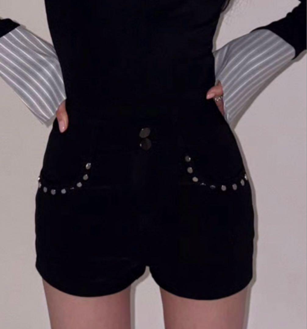 パンツ kisstheclub studded short pants