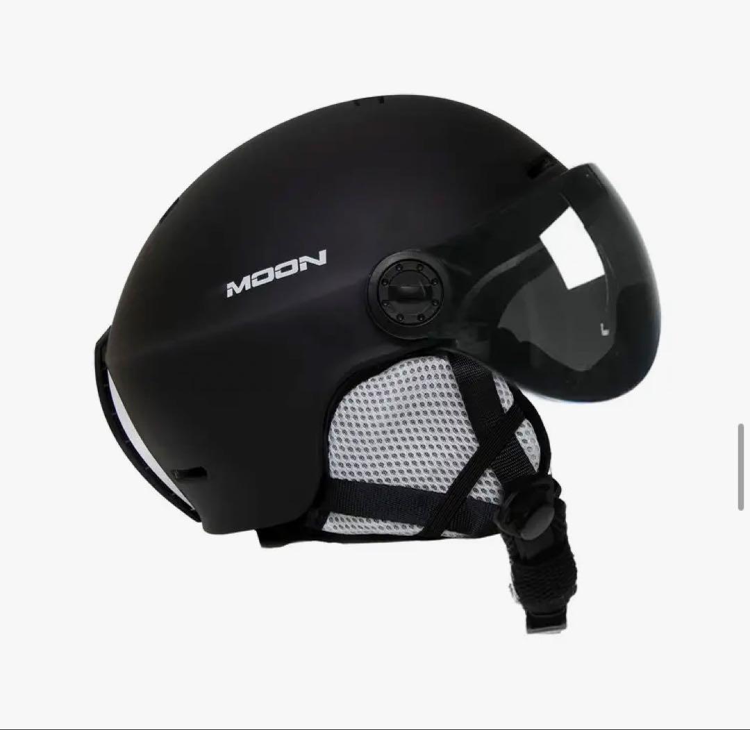 MOON スキー　スノーボード　ヘルメット ブラック XL ゴーグル付き