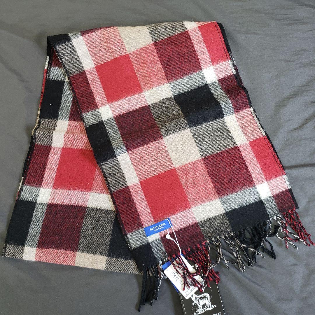 【らりるれろーる】ブルーレーベルクレストブリッジ　カシミヤ100％マフラー