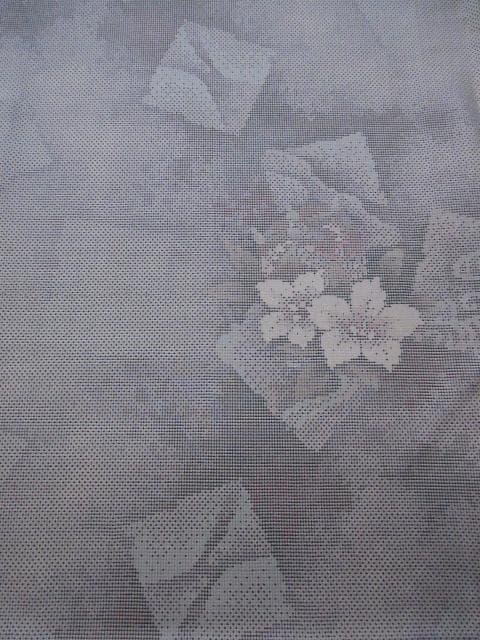 新古品！白大島紬＊７マルキ＊本場大島紬＊色紙文＊着物＊１５９ｃｍ＊裄６３