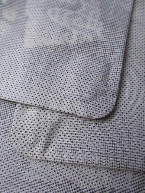 新古品！白大島紬＊７マルキ＊本場大島紬＊色紙文＊着物＊１５９ｃｍ＊裄６３