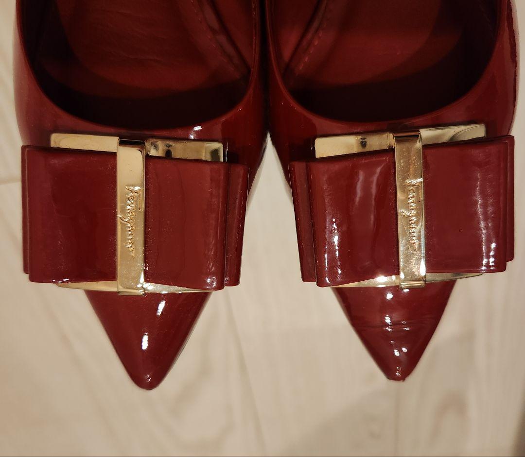 フェラガモ　フラット　ボルドー　5 1/2