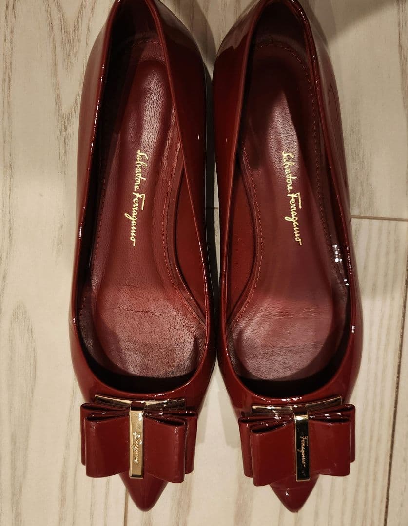 フェラガモ　フラット　ボルドー　5 1/2