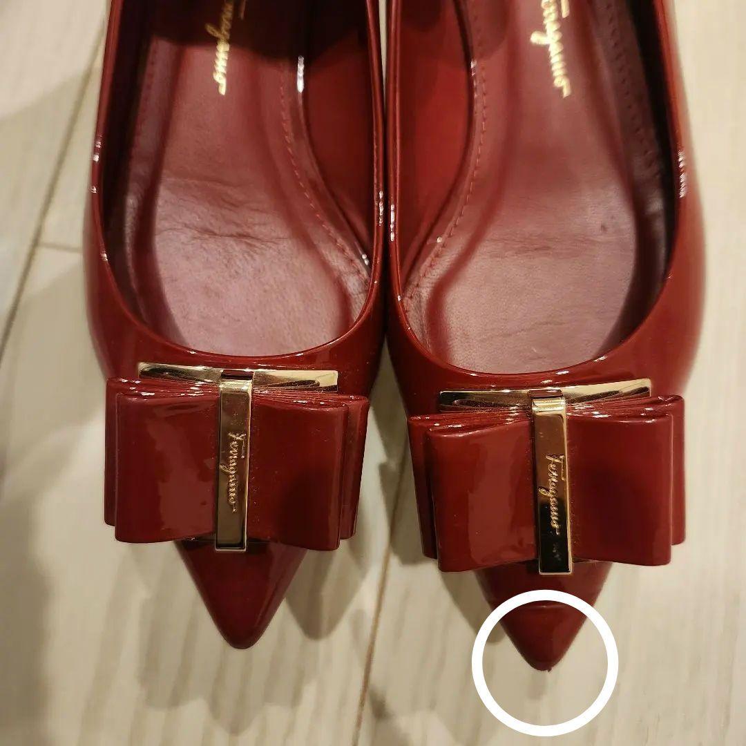 フェラガモ　フラット　ボルドー　5 1/2