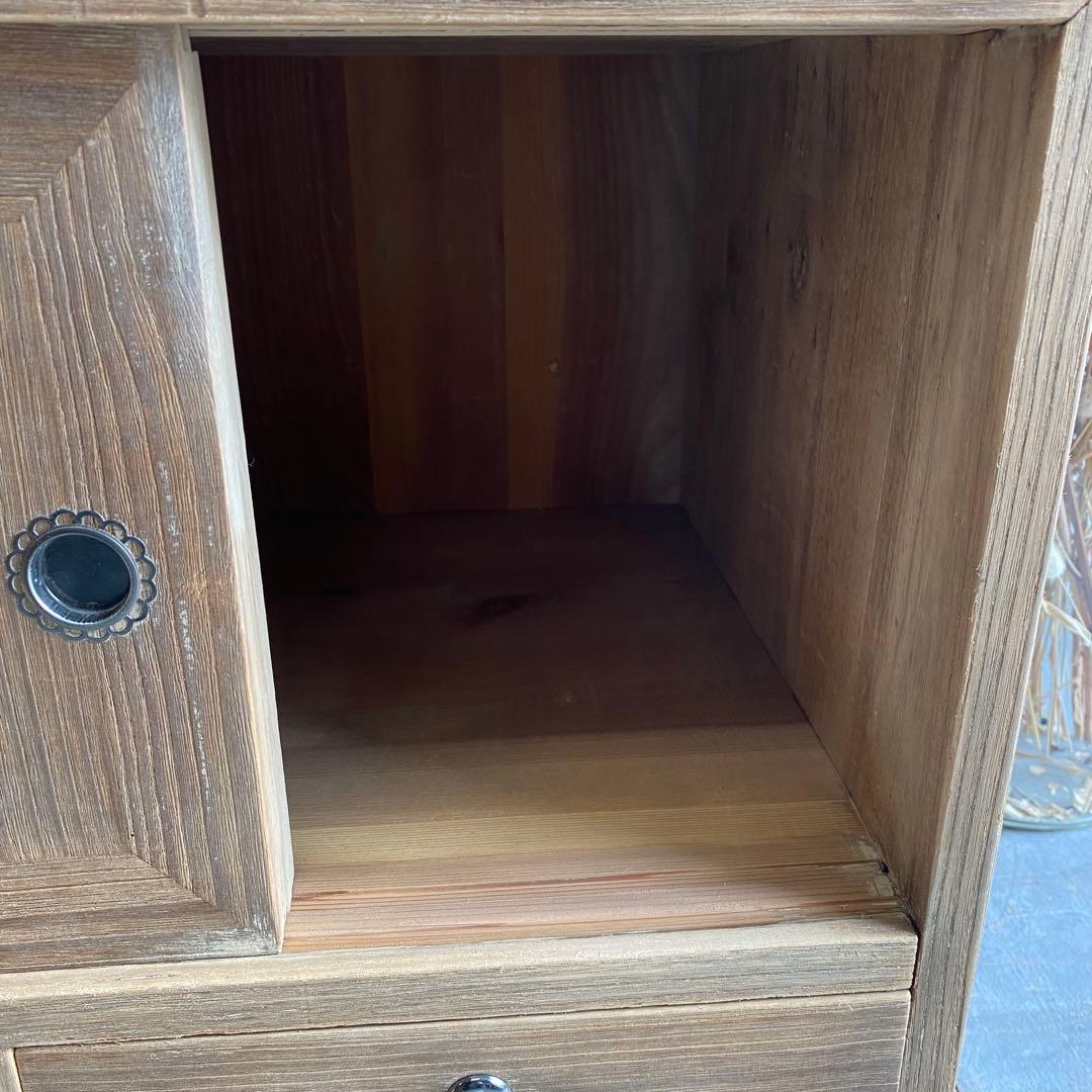 ヴィンテージ 箪笥 チェスト テレビ台 桐 杉 無塗装 昭和レトロ z434