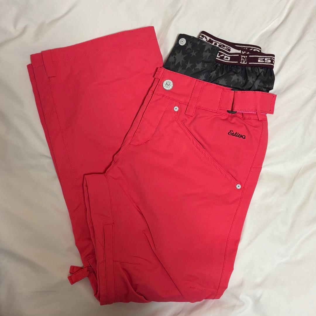 エスティボ スノーボードウェア 上下セット 小物付き