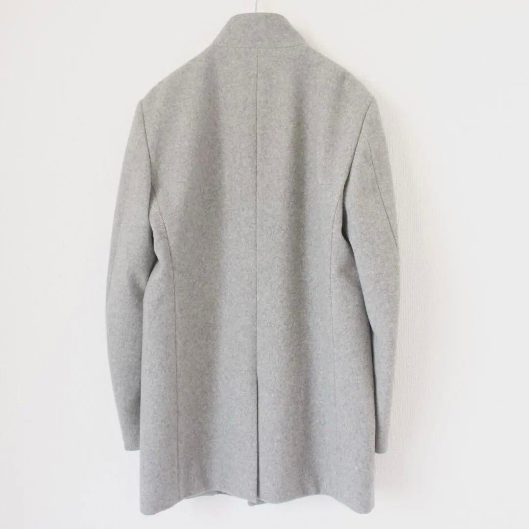 Theory スタンドカラーコート Lサイズ グレー ウール