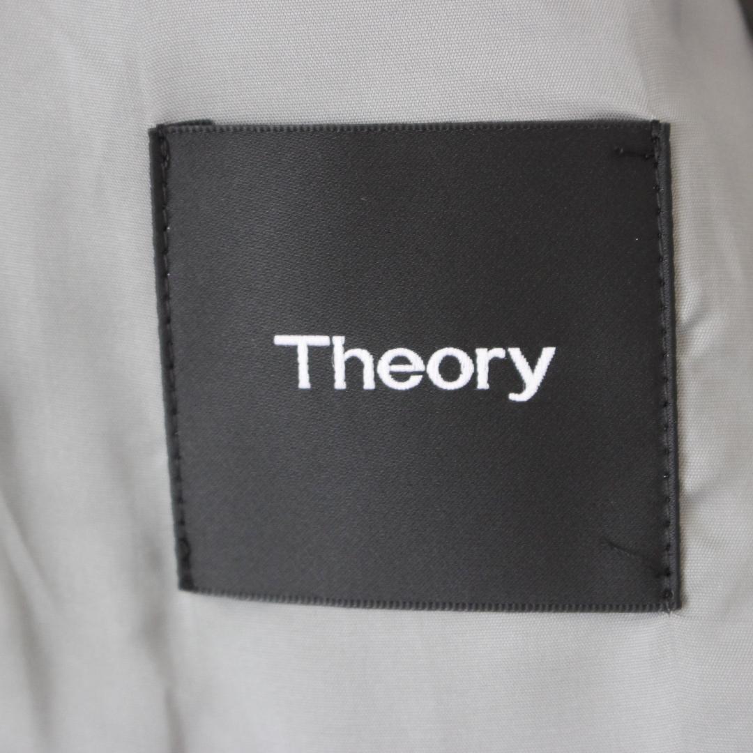 Theory スタンドカラーコート Lサイズ グレー ウール