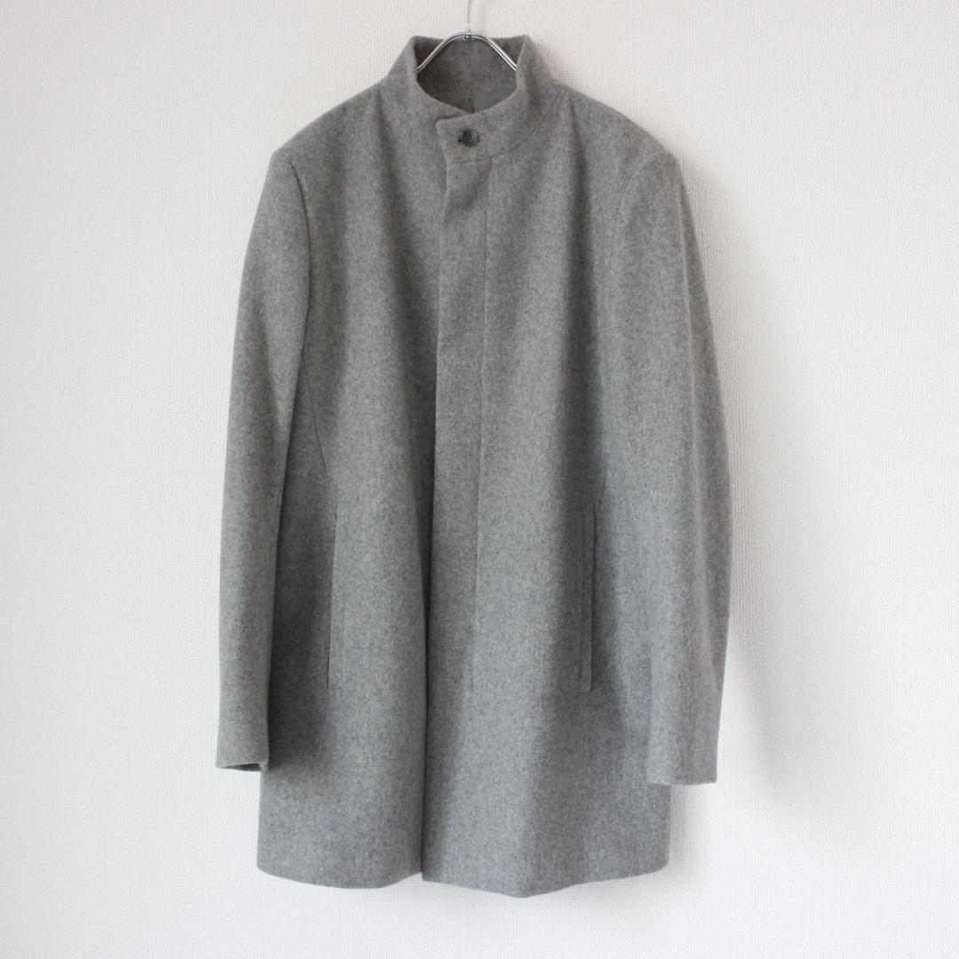 Theory スタンドカラーコート Lサイズ グレー ウール