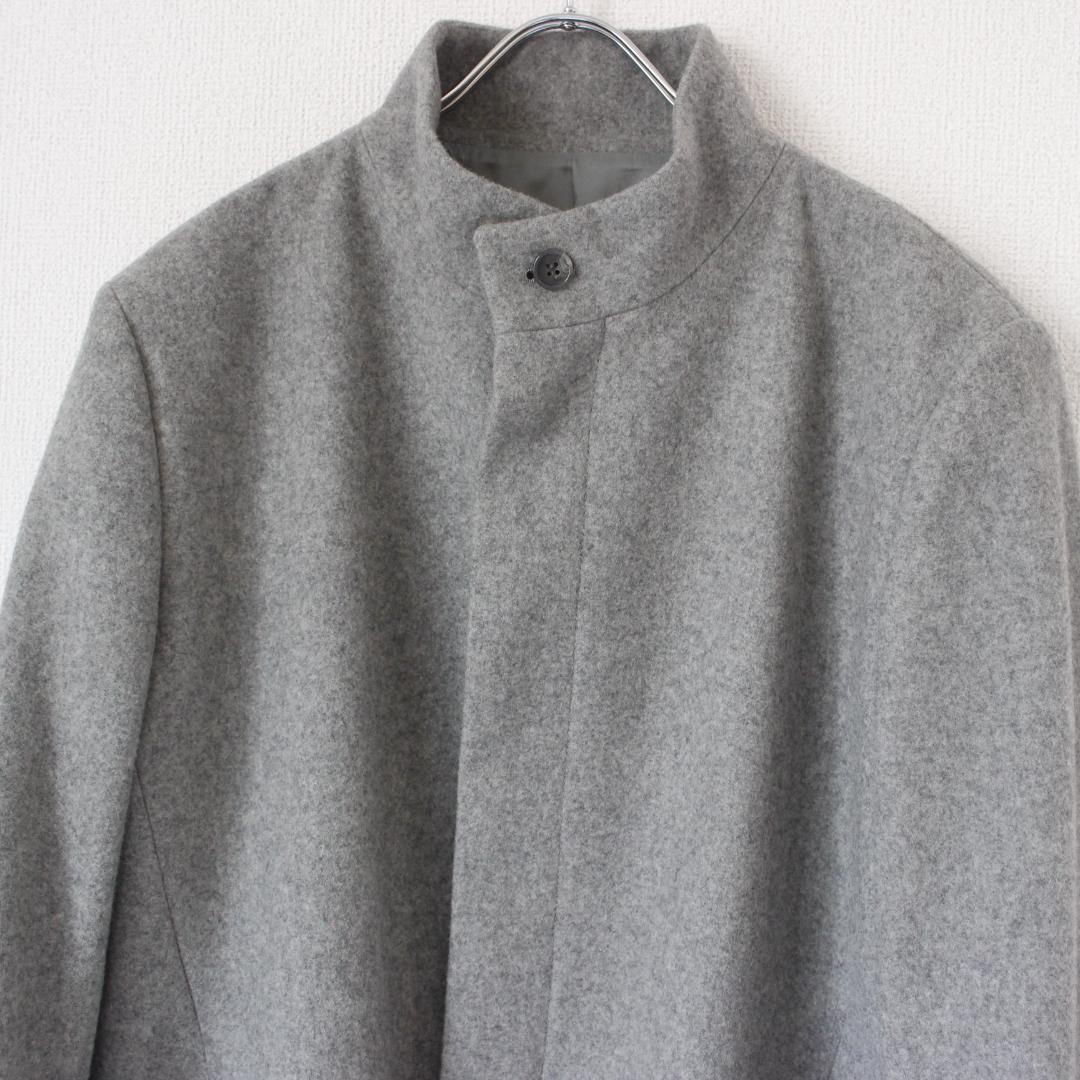 Theory スタンドカラーコート Lサイズ グレー ウール