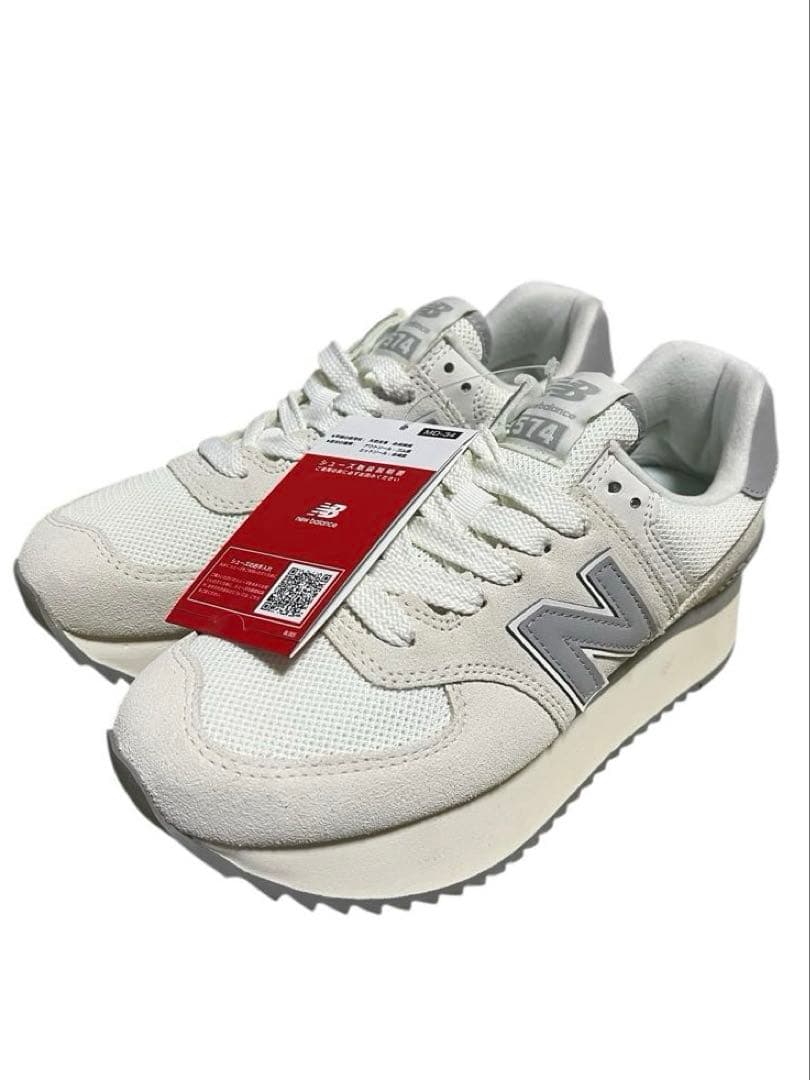 ニューバランス　574 厚底　WL574ZJP ホワイト　25.0 新品