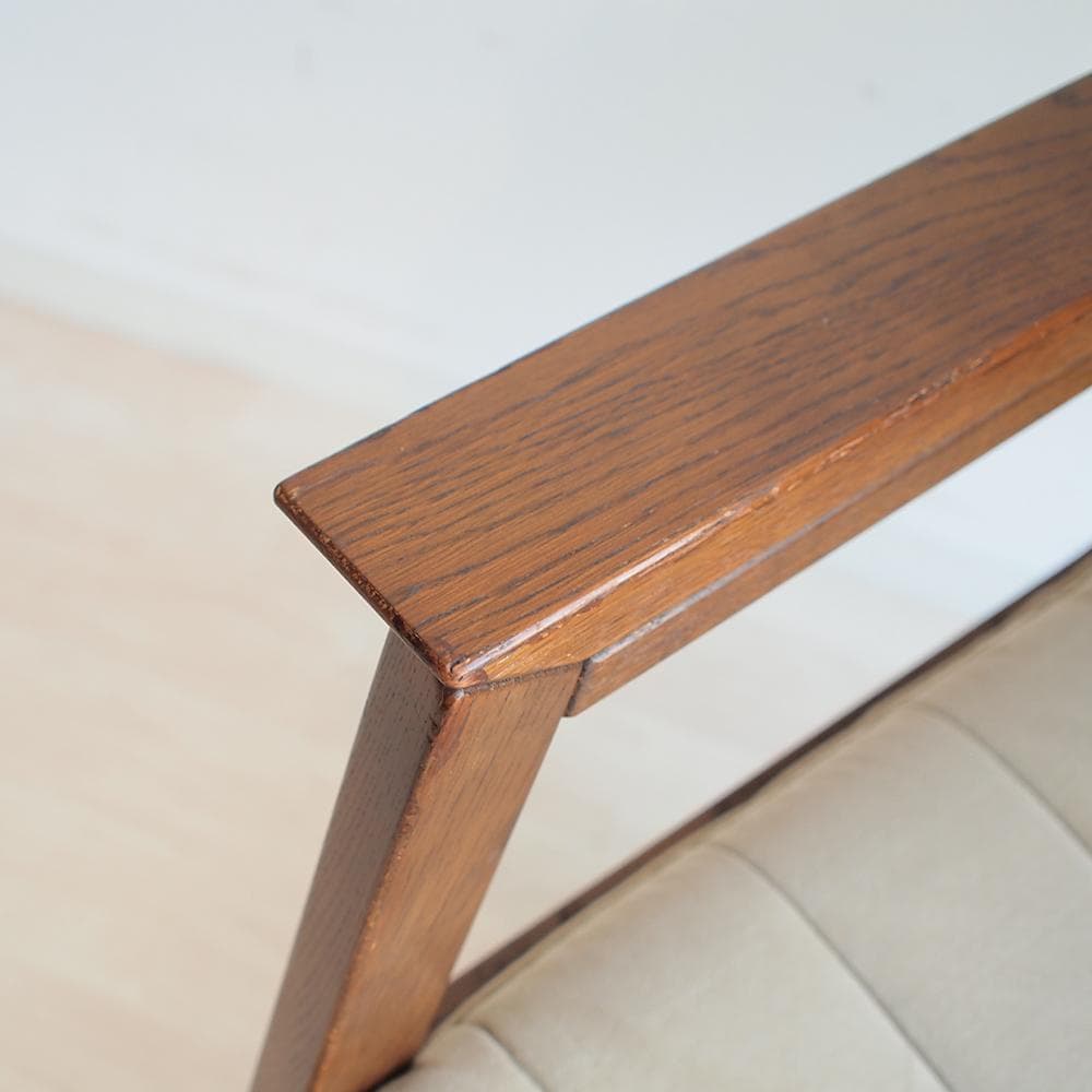 カリモク/karimoku デスクチェア ハイバック 木製アーム ファブリック