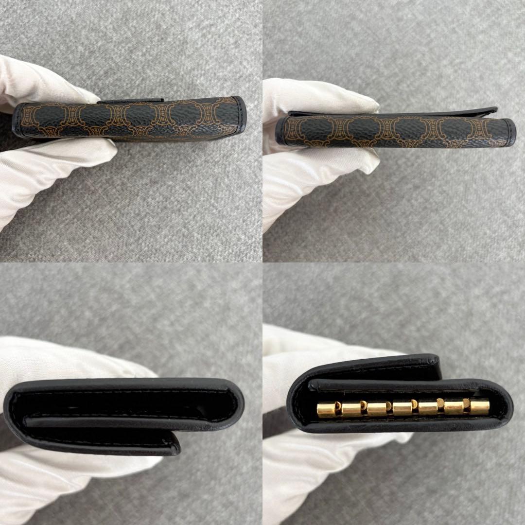 【極美品】【箱付き】セリーヌ マカダム 6連キーケース 黒ブラック レザー131