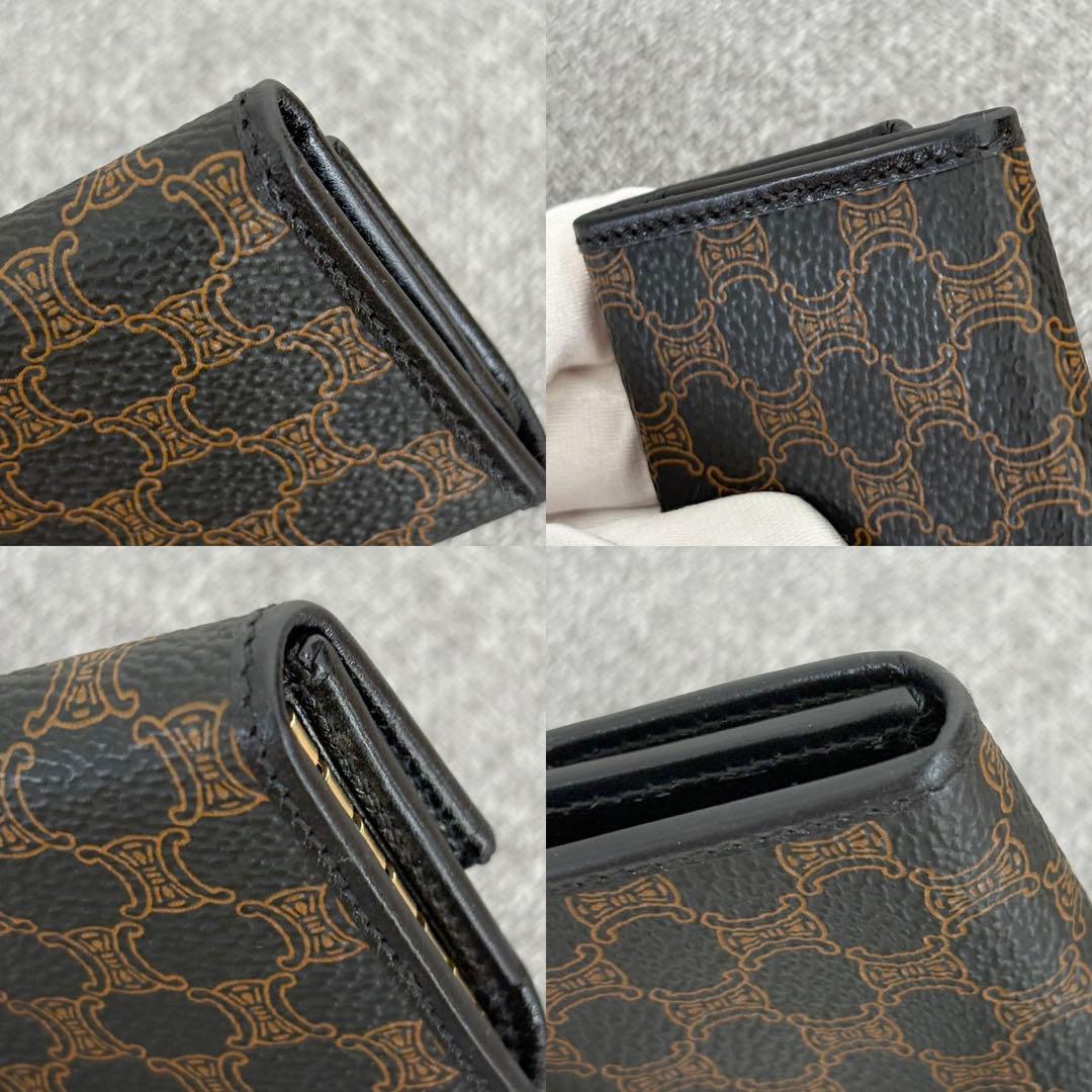 【極美品】【箱付き】セリーヌ マカダム 6連キーケース 黒ブラック レザー131