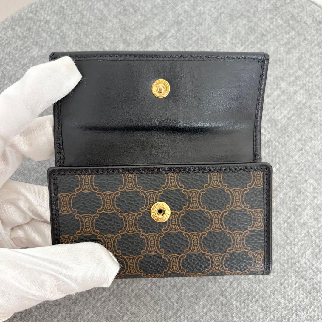 【極美品】【箱付き】セリーヌ マカダム 6連キーケース 黒ブラック レザー131