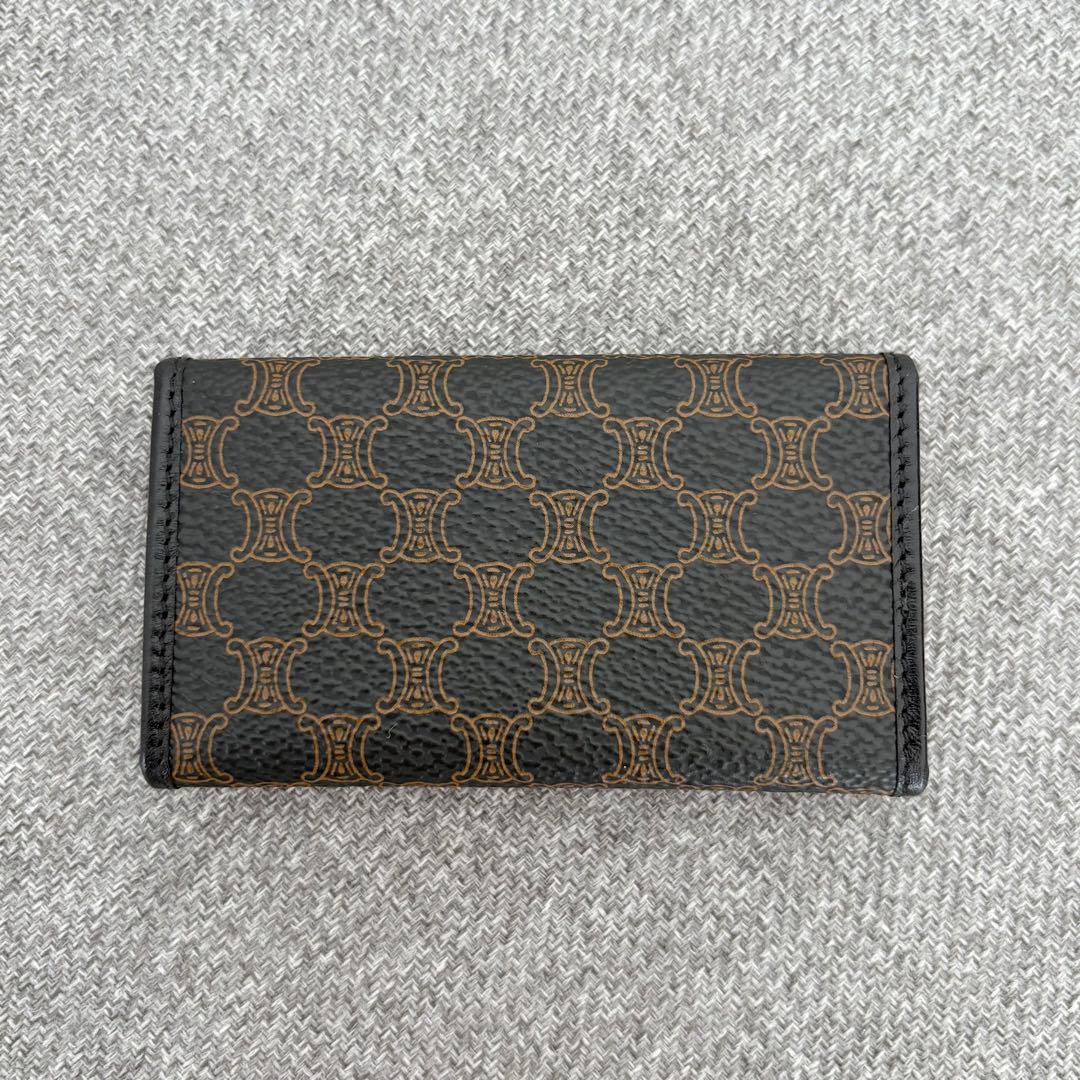 【極美品】【箱付き】セリーヌ マカダム 6連キーケース 黒ブラック レザー131