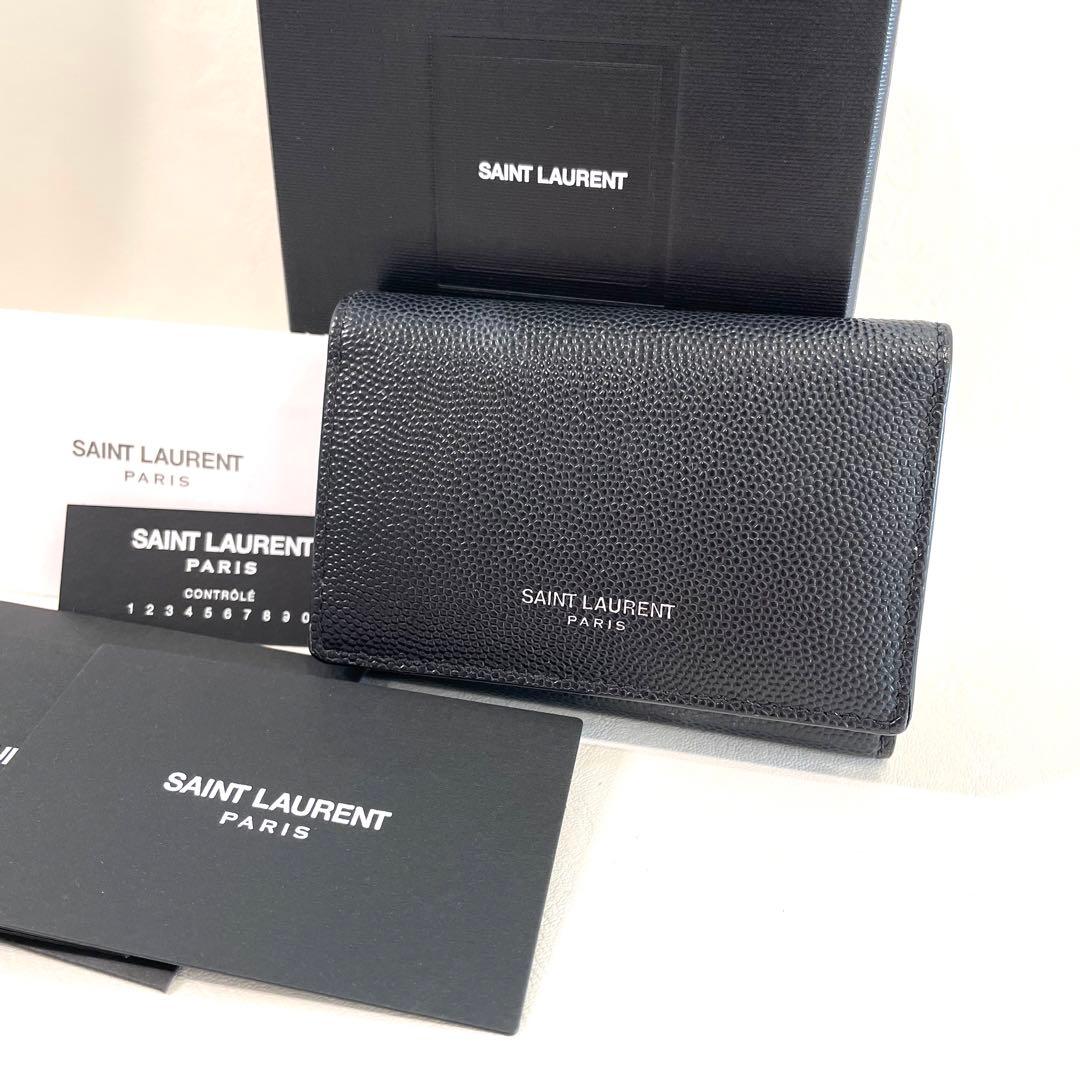 極美品　サンローラン　キーケース　付属品　黒　人気　レザー