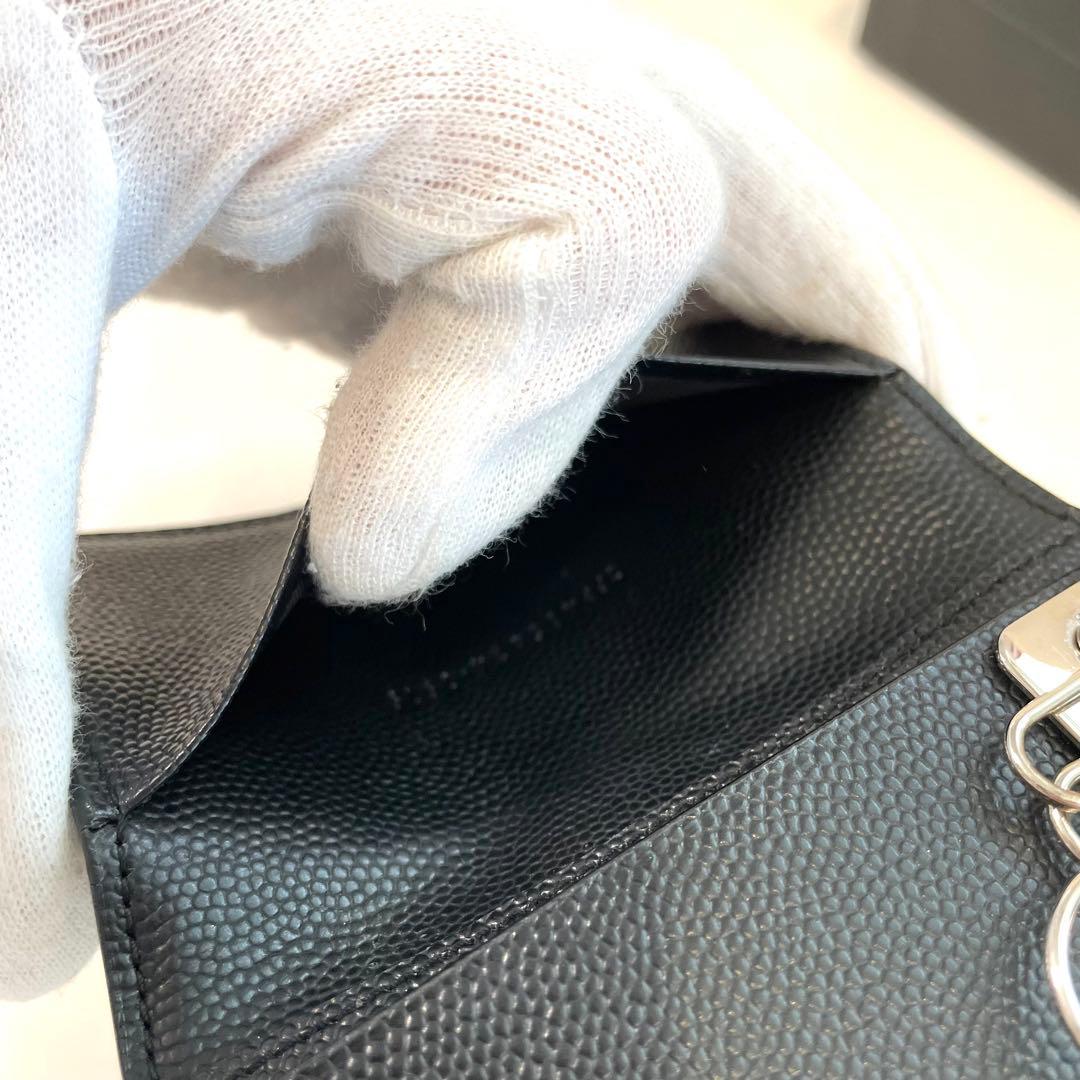 極美品　サンローラン　キーケース　付属品　黒　人気　レザー