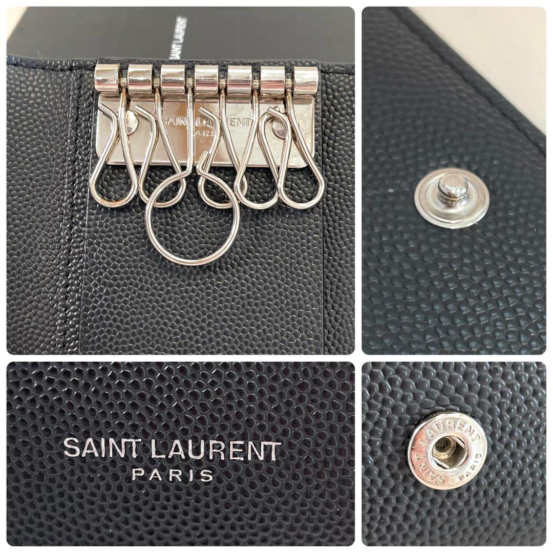 極美品　サンローラン　キーケース　付属品　黒　人気　レザー