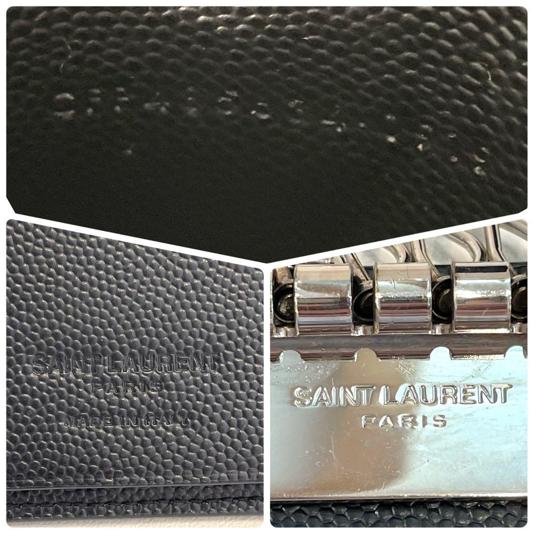 極美品　サンローラン　キーケース　付属品　黒　人気　レザー
