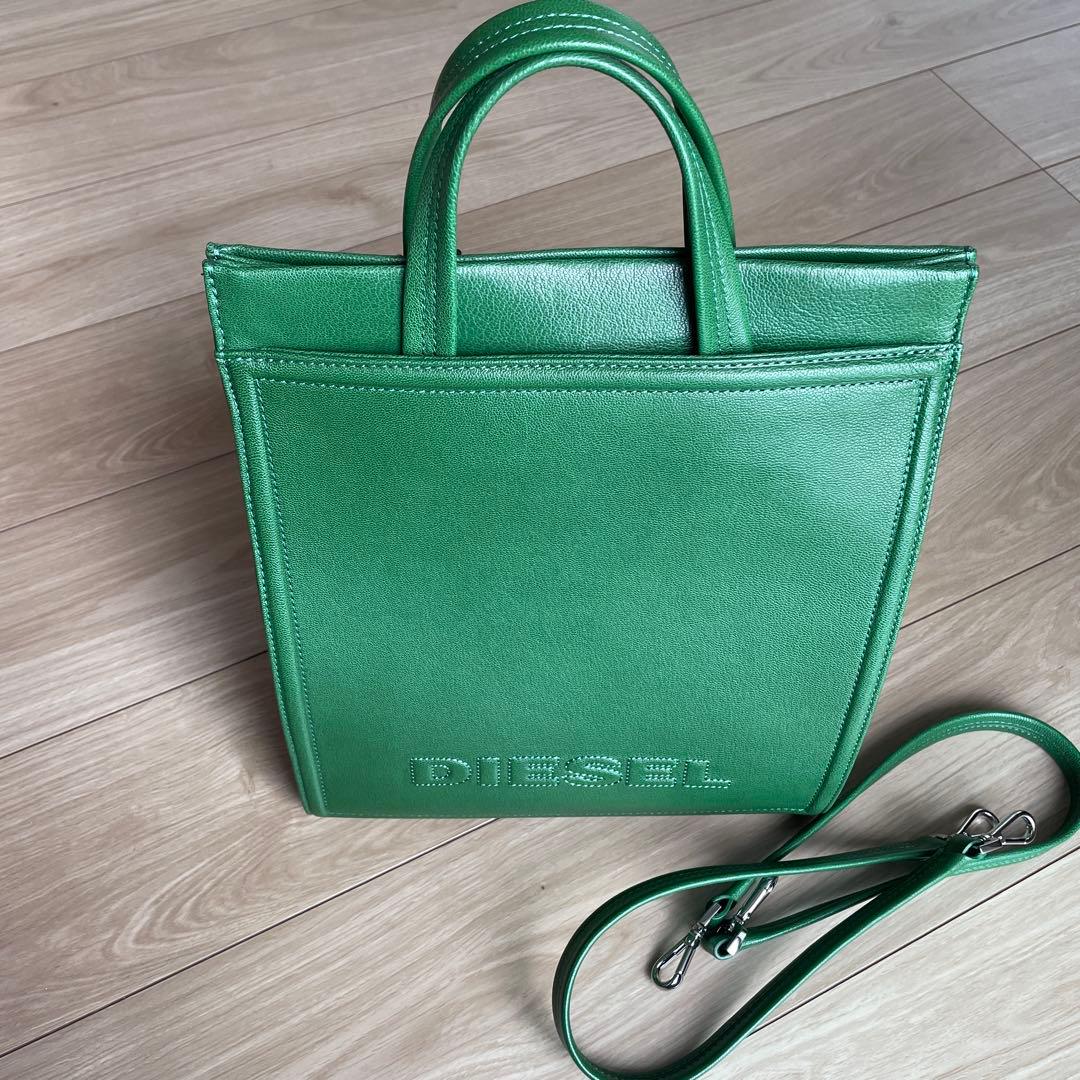 値下げ⭐︎DIESEL AMETISTA グリーン ビジネスバッグ