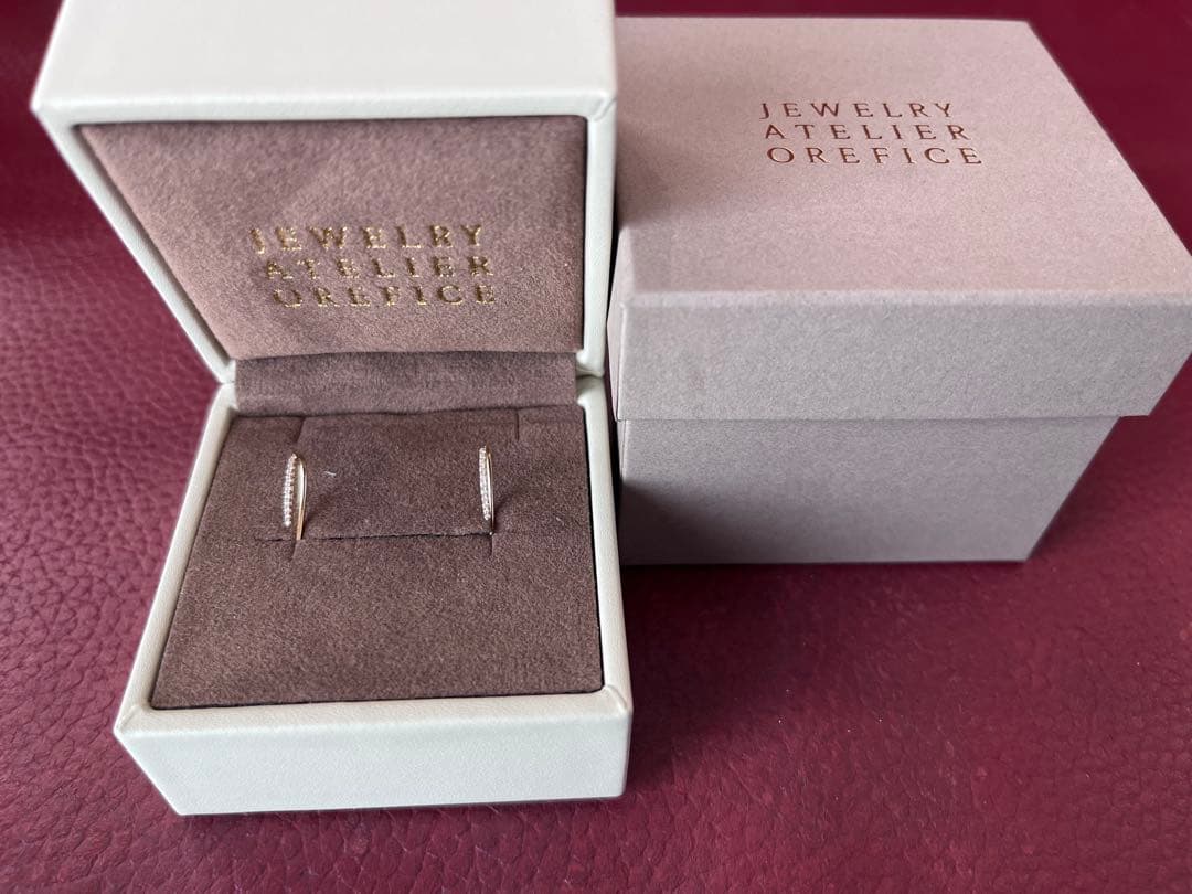 オレフィーチェK18YG スワン ミニ フック ピアス