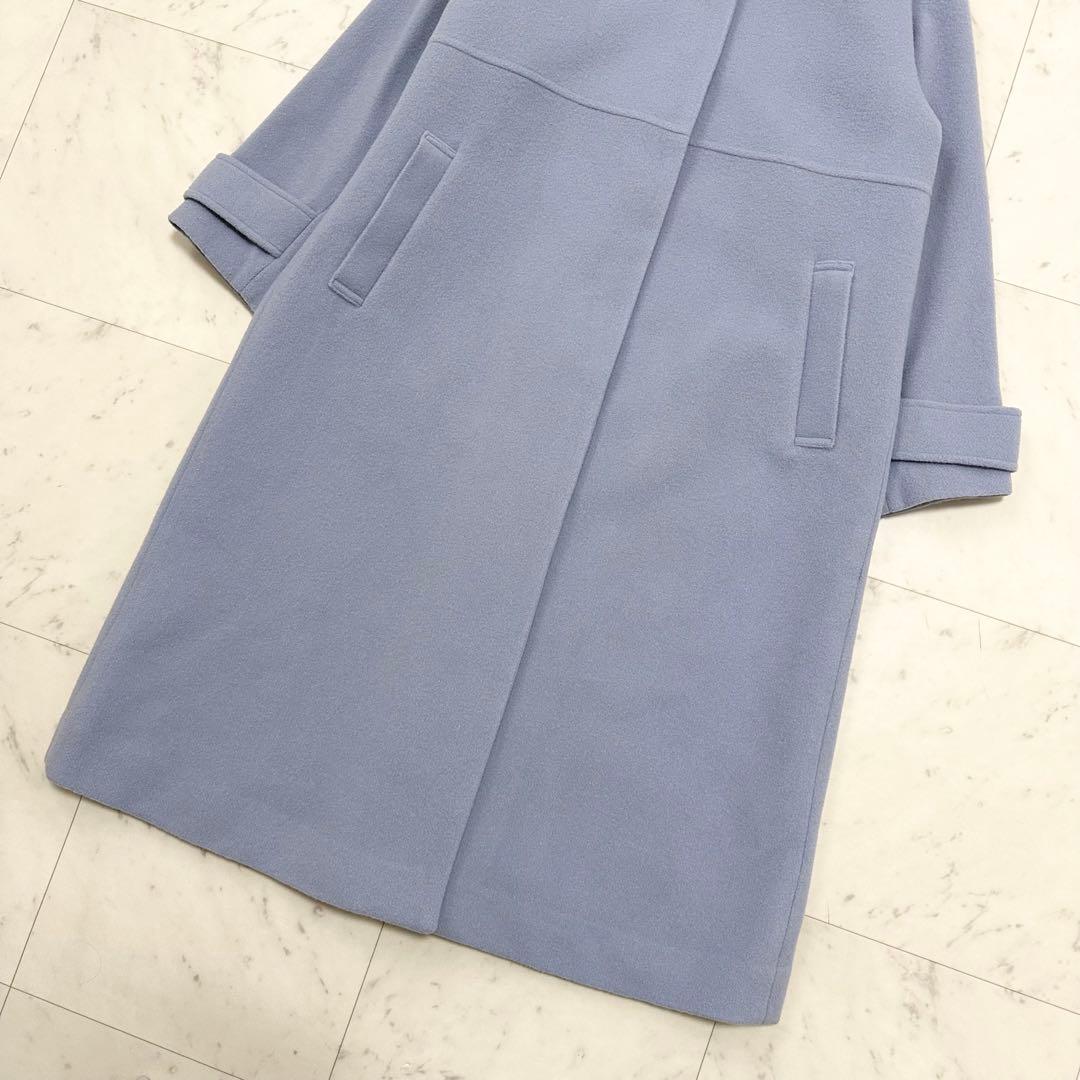 24AW❤️ナチュラルビューティーベーシック　フォルムノーカラーロングコート