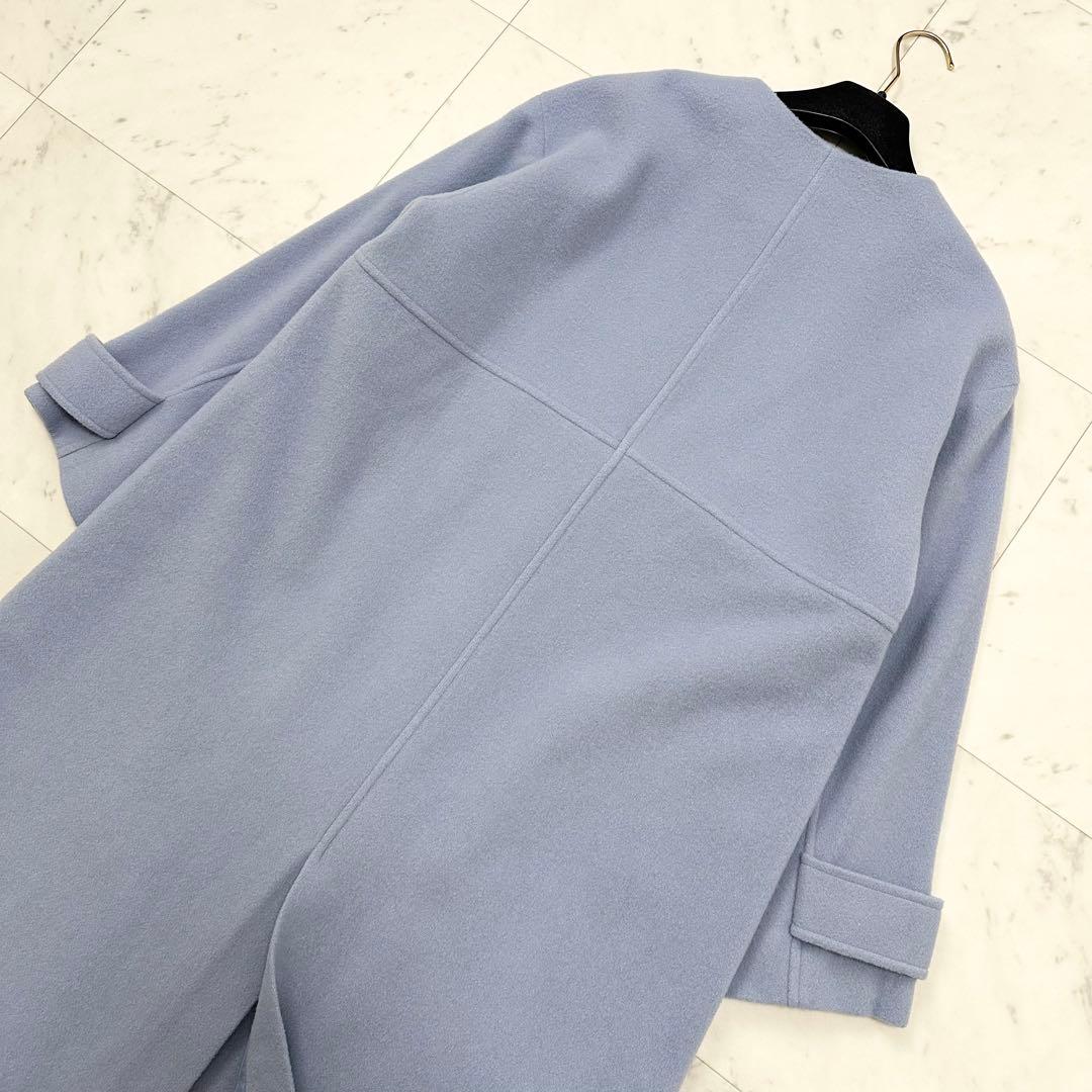 24AW❤️ナチュラルビューティーベーシック　フォルムノーカラーロングコート