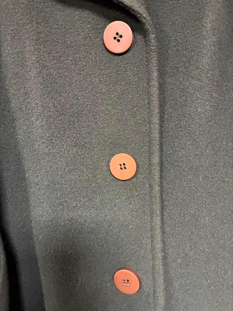 【今週末限定価格！】HERNO 　ウールコート　グリーン　ロング　美品 Aライン